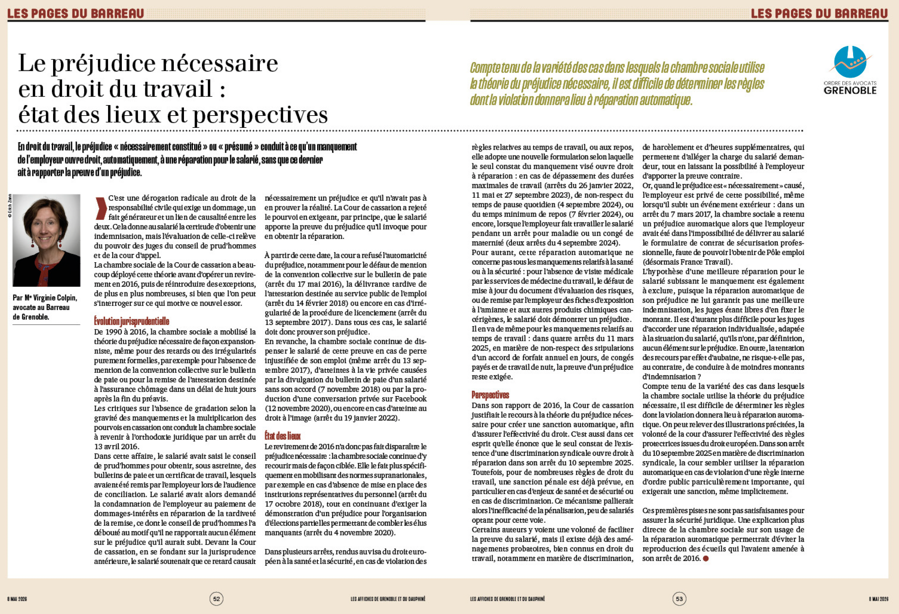 Article Gibert Colpin démission des salariés : situations pièges